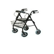 Graham Field 8 Inches Four-Wheel Rollator with Curved Back, Black # RJ4805k - 1 Each
