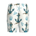 thumbnail image 2 of Lsque Anchors And Shells Mens Sleep Pajama Shorts,Short Pajama Pants, Cotton Ultra-Soft Knit-4X-Large, 2 of 9