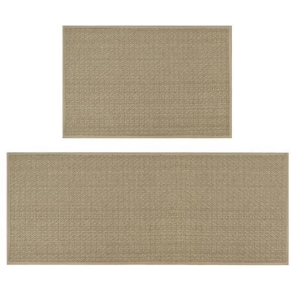 Artoid Mode Tapis et Carpettes de Cuisine Lavables Antidérapants, Ensemble de 2, Carpettes de Cuisine Absorbantes avec Endos en Caoutchouc pour Plancher devant l'Évier - 24x35 et 24x60 Pouces