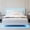 Beige, variant on Queen Size Upholstered Platform Bed with Diamond Tufted Headboard, RGB LED Lights and Floating Design, Sturdy Slats, No Box Spring Needed, Easy Assembly, Beige