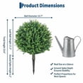 thumbnail image 3 of Garvee Artificial Eucalyptus Topiary Ball Trees, 24" UV Resistant Faux Boxwood Shrubs with Ground Spikes, Fake Evergreen Plants for Indoor Outdoor Garden, Patio, Porch, Planters, 3 of 7