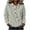 Gray, variant on Women Lapel Button Pullover Sweatshirt, Long Sleeve Casual Top with Pouch Pocket, Versatile Transitional Season Apparel for Daily Commuting and Leisure Occasions