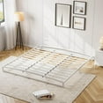 thumbnail image 2 of Historyli Low Profile King Bed Frame,Heavy Duty Metal King Size Platform Bed Frame,Mattress Foundation with Steel Slat Support,No Box Spring Needed,Easy Assembly,6 Inch,White FULL, 2 of 7