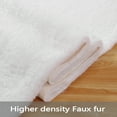 thumbnail image 6 of DSstyles Round Faux Rabbit Fur Area Rug Circular Shaggy Rug Fluffy Area Rugs Plush Circle Floor Carpet Mat Furry Nursery Rug for Bedroom Living Room Floor Decor, White, 3 x 3 Feet, 6 of 7