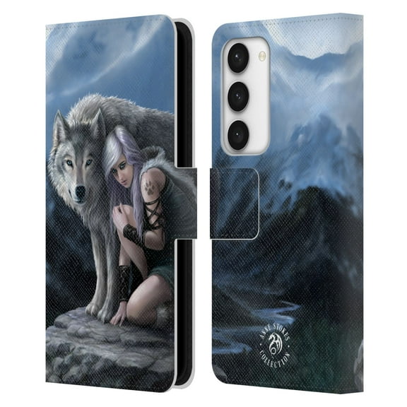 Head Case Designs Officially Licensed Anne Stokes Wolves Protector Leather Book Wallet Case Cover Compatible with Samsung Galaxy S23 5G