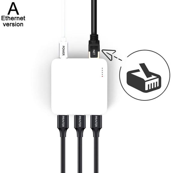 3 Usb Ports Network Print Server Np332 Multi-interface Network Wifi Server Server Print Support J1x8 Bt40 Connection