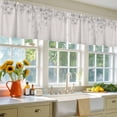 thumbnail image 4 of 2 Pack Hand Painted Valance for Window Flowers Floral Tree Leaves Kitchen Valance Rod Pocket Short Curtain Topper Decorative Window Treatment for Living Room Bedroom 42"x18", 4 of 8