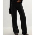 thumbnail image 6 of Women'S Round Neck Flare Sleeve Top and Straight Leg Pants Two Piece Set Casual Loungewear Sporty Black S, 6 of 9