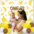 thumbnail image 3 of Bananas Party Decoration, One Is Bananas Backdrop Theme First Birthday Photo Banner Number 1 Foil Balloons Latex Balloons Let's Go Bananas 1st Bday Decorations for Kids First Birthday, 3 of 7
