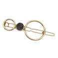 thumbnail image 2 of Pinza para el pelo minimalista hueca, horquilla turquesa, accesorios para el cabello Doble aro negro, 2 of 8
