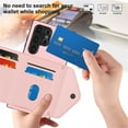thumbnail image 6 of ELEHOLD Wallet Crossbody Case for Samsung Galaxy S23 FE Case with Flip Card Slots RFID Blocking Function Magnetic Closure Stand Detachable Crossbody Shoulder Strap for Women Girls,pink, 6 of 8
