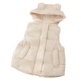 thumbnail image 1 of Chaleco acolchado cálido con capucha para niñas y niños, ropa de abrigo, chaleco aislante suave, 1 of 5