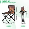 thumbnail image 2 of 600D Oxford Camping Chair Portable Foldable Chair Supports 220 lbs for Picnic, Fishing, Backpacking Majestic Powerful Lion, 2 of 8