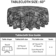thumbnail image 4 of Medieval Castle Stone Wall Brick Rock Halloween Waterproof Picnic Patio Party Round Table Cloth Cover Decorations Fabric 60 Inch Circular Tablecloth For 20-47 Inch Home Dining Room Kitchen Decor, 4 of 6