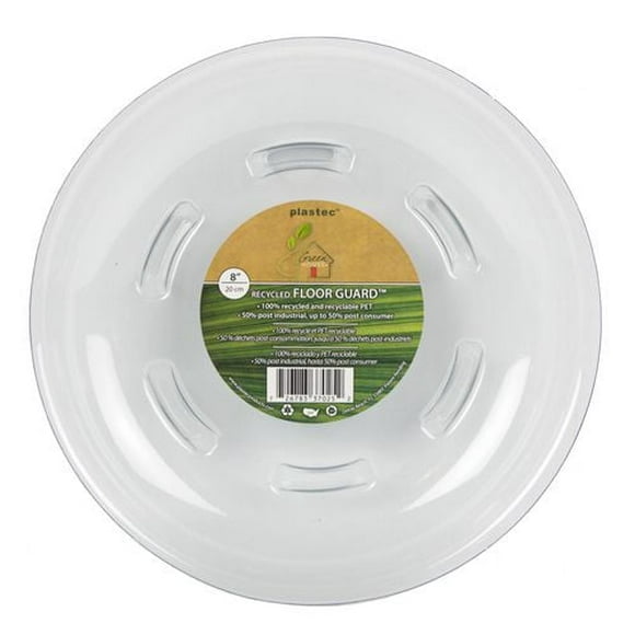 Soucoupe recyclée Floor Guard de Plastec de 20,3 cm (8 po)