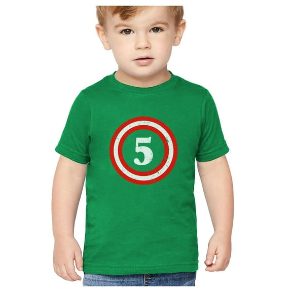 Tstars Boys Unisex Birthday Gift for 5 Year Old Graphic Tee 5th Birthday Gift for Five Years Old Captain Birthday Shirts for Boy B Day Birthday Party Toddler Infant Kids T Shirt