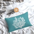 thumbnail image 3 of Coastal Pillow Covers 12x20 Set of 2 Aqua Teal Turquoise Coral Starfish Throw Pillows Nautical Ocean Decorations Summer Linen Beach Pillowcase Outdoor Decor Farmhouse Cushion Case for Couch, 3 of 6