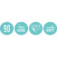 thumbnail image 2 of Darling Souvenir 190 Pcs Naughty Ninety Birthday Theme Stickers chocolate Labels-Light Blue, 2 of 2