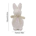 thumbnail image 3 of chaungfeng Easter Bunny Decorations, Glitter Flocked Bunny Figurine Easter Flocking Rabbit Tabletop Ornament for Farmhouse Home Decor, 3 of 6