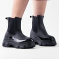thumbnail image 5 of Mepaouo Women's Platform Ankle Rain Boots Waterproof Chelsea Garden Shoes Anti Slip Rainboots(Black,7), 5 of 8