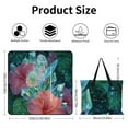 thumbnail image 2 of Crystalline Butterfly Hibiscus Jewel Fantasy Art Picnic Blanket Waterproof Outdoor Beach Blanket Hand-held Pad Suitable for Travel, Camping, Beach, Family Gatherings, 2 of 7