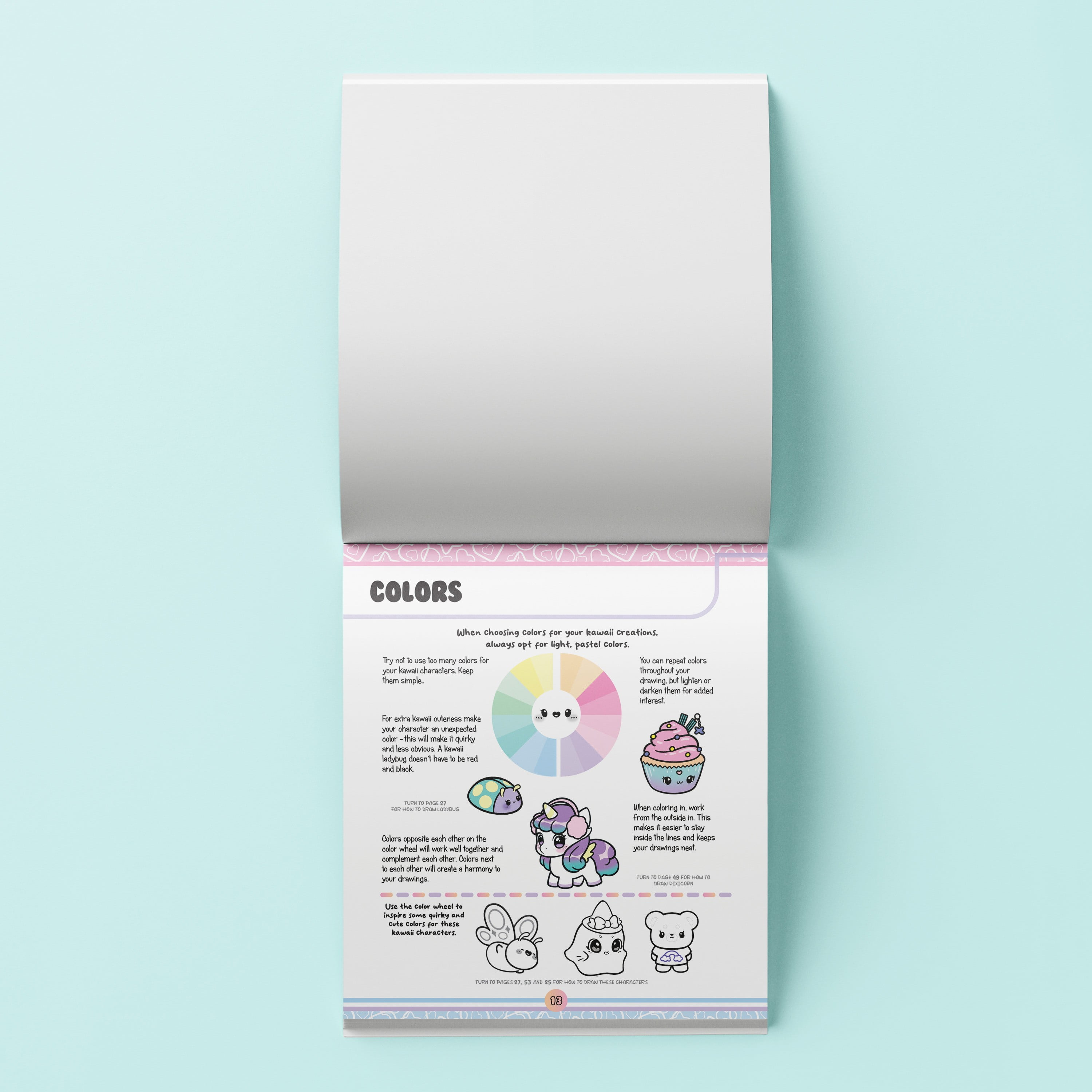 Hinkler Learn to Draw Kawaii Characters Drawing Pad for Ages 6 and up