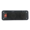 thumbnail image 1 of Panel De Interruptor A Prueba De Agua, Interruptor Basculante Dc 12V, Interruptor Para Coche, Barco, Camión, Cargador Usb Dual, Panel De Apagado Para Encendedor De Cigarrillos Eigraketly VI003991-00, 1 of 7