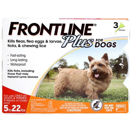 Frontline Plus for Dogs - Puppies to 22 Pounds, 3 month Supply