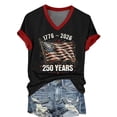 thumbnail image 5 of MEICHEN Women's American 250th Anniversary Shirts Summer Short Sleeve Graphic Tees V Neck Patriotic Blouses Tops, 5 of 5