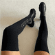 thumbnail image 2 of Botas de suela gruesa para mujer, calcetín tejido transpirable, botas altas hasta el muslo, zapatos elásticos con punta redonda de talla grande 43, Otoño Invierno 2023, 2 of 3