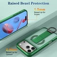 thumbnail image 6 of TECH CIRCLE for iPhone 14 Plus Magnetic PC+TPU Phone Case with KickStand and Metal Finger Ring, Compatible with MagSafe, Translucent Matte Shockproof Anti-Scratch Phone Cover,Green, 6 of 10