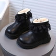 thumbnail image 5 of HUANBAI Cozy Winter Boots For Girls With Faux And Lace Trim Soft Sole Short Ankle Design For And Warmth Ideal For Cold Weather Girls Ankle Boots 2.5-3 Years, 5 of 6