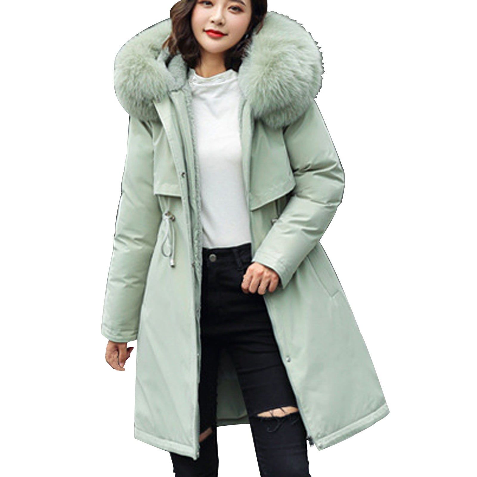 Parka Matelassée Longue Pour Femme - Manteau D'hiver Chaud Avec Capuche Et Poches