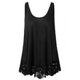 thumbnail image 3 of Tank Tops for Women Loose Fit Summer Lace Floral Print Flowy Sleeveless T Shirt Top Blouse, 3 of 3