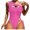 Pink~, variant on Jjayotai No Boundaries Women's One Piece One Shoulder Swimsuit, Drawstring Tummy Control Bathing Suit, Sexy High Cut Swim Suits Black~ S