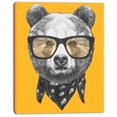 thumbnail image 2 of Funny Bear with Formal Glasses - Contemporary Animal Art Canvas, 2 of 3