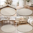 thumbnail image 4 of Round Area Rugs 5Ft, Beige Boho Non-Slip Washable Circle Rugs Carpet, Vintage Ethnic Tribe Abstract Art Geometric Indoor Outdoor Rug Floor Mats Throw Runner for Bedroom Living Room Bathroom, 4 of 8