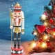 thumbnail image 5 of Figura de soldado cascanueces de 30 cm, adorno navideño para fiestas. Blanco, 5 of 9