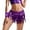 X Purple, variant on Yollmart Women's Sequins Tassel Skirts Shorts Booty Dance Festival Bottoms