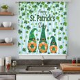 thumbnail image 4 of St. Patrick's Day Sheer Curtains 108" Extra Long, Gnomes Shamrock Clovers Blue Stripes Light Filering Curtains, Privacy Drapes Simi Floor to Veiling Curtain for Living Room Large Window Treatment, 4 of 9