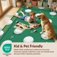 thumbnail image 4 of Design&I 8'x10' Washable Area Rug Extra Large Skid-Resistant Low Profile Golf Course Inspired Numbered Holes Striped Field Theme Athletic for Living Room, Family, 4 of 7