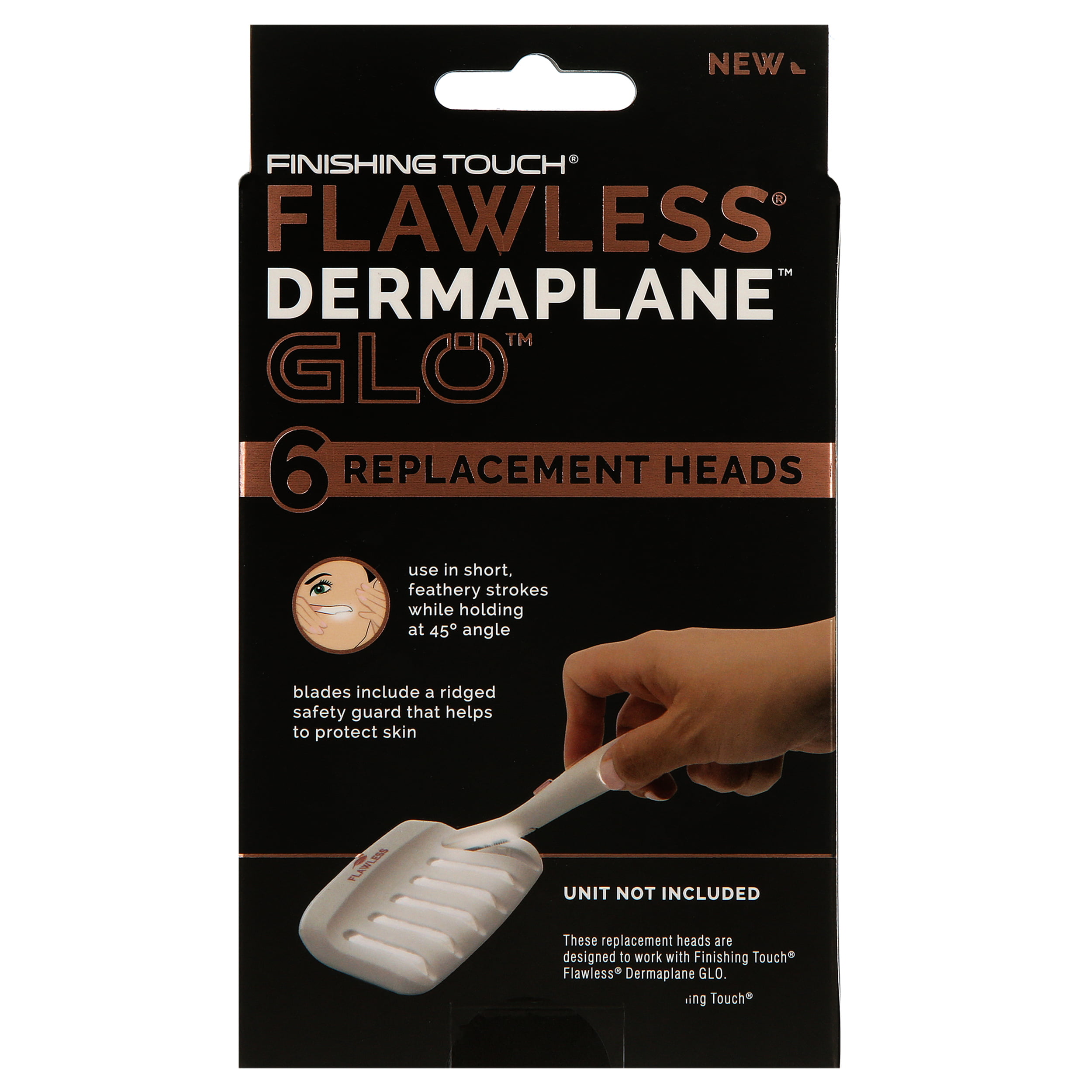 Finishing Touch® Dermaplane Glo Lighted Facial Exfoliator and Hair Remover,  1 ct - Baker's