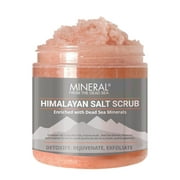 Mineral from the Dead Sea Himalayan Salt Scrub - Detoxify, Exfoliate, Remove Dead Skin Cells & Skin Smoothing, 20 oz