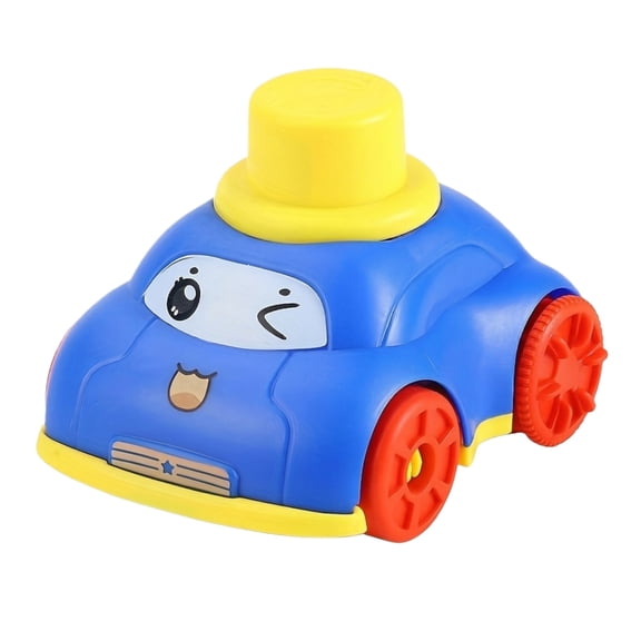 Cartoon Wind Up Amphibious Vehicle Rotating Land and Water Car for Bathtub and Floor Play Fun Clockwork Action Floating Toy Vehicle with Manual Drive Blue