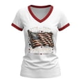 thumbnail image 3 of MEICHEN Women's American 250th Anniversary Shirts Summer Short Sleeve Graphic Tees V Neck Patriotic Blouses Tops, 3 of 5