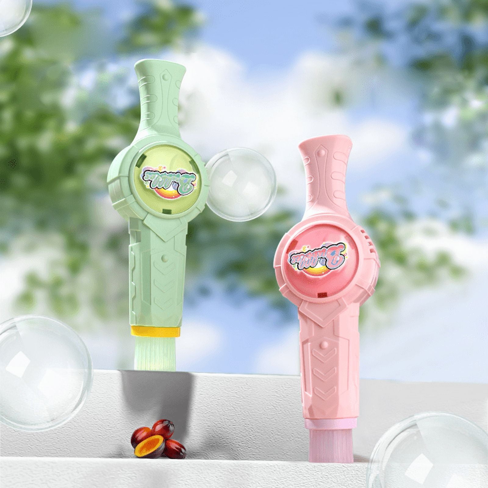 Smoke bubble machine, magic smoke bubble stick with gloves, bouncy bubble stick, colorful smoke bubble machine
