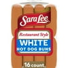 Sara Lee Restaurant Style Hot Dog Buns, 16 count, White Hot Dog Buns, 28 oz Bag
