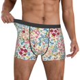thumbnail image 2 of Kdxio Men's Boxer Briefs with Trendy Floral Design Print - Comfortable and Breathable Underwear for Everyday Wear, 2 of 7