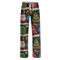 thumbnail image 5 of Hearthz Christmas Pajama Pants Women Winter Wide Leg Pajama Bottoms Women Fall Drawstring Lounge Pants Womens, 5 of 7