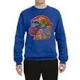 thumbnail image 3 of Colorful Neon Gorilla | Dean Russo Art Animal Lover Unisex Crewneck Sweatshirt, Royal, Large, 3 of 6